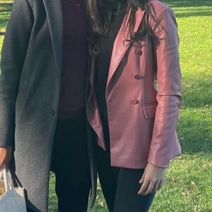 Zara Pink Blazer Jacket Classic Silhouette